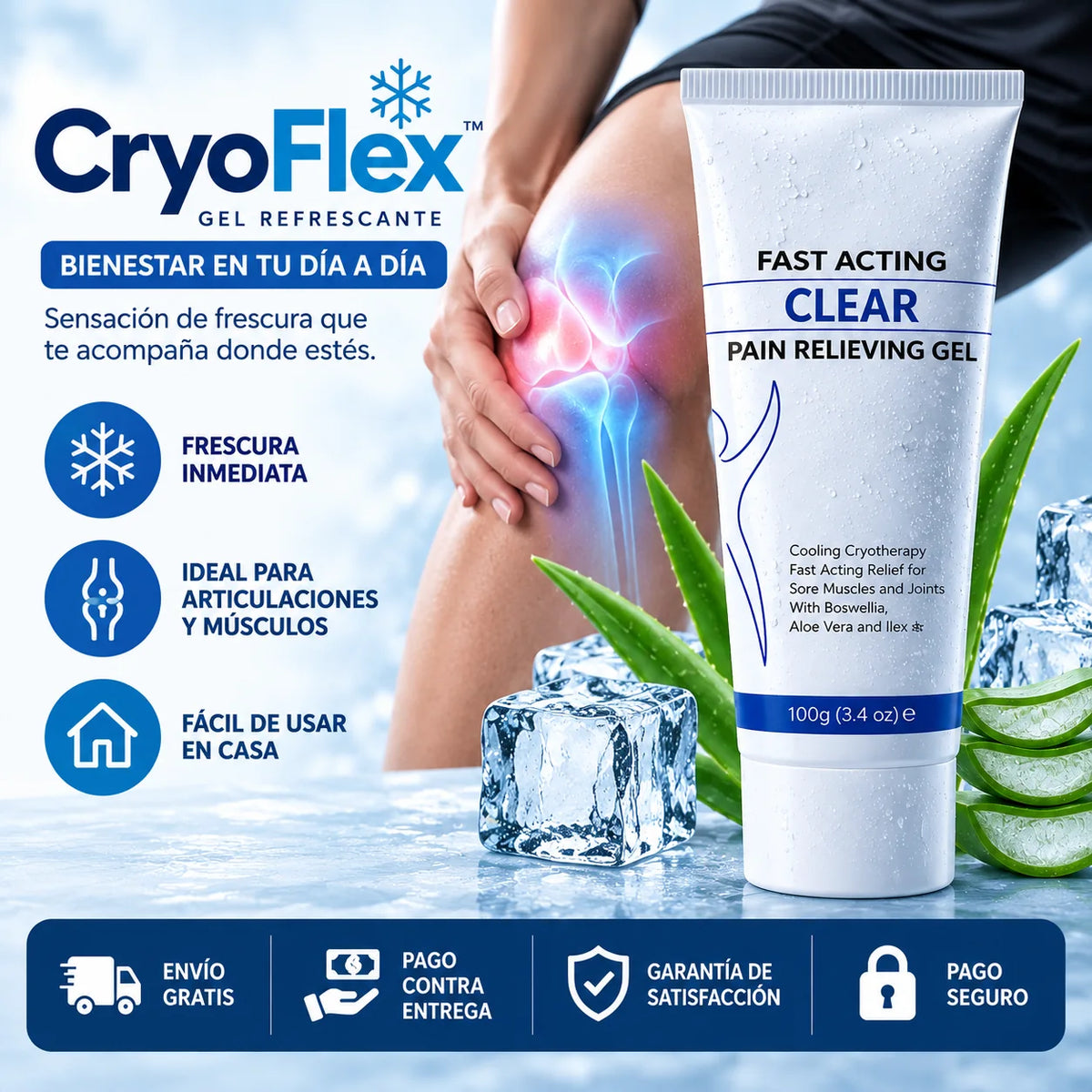 CryoFlex™ Gel Refrescante para Músculos y Articulaciones